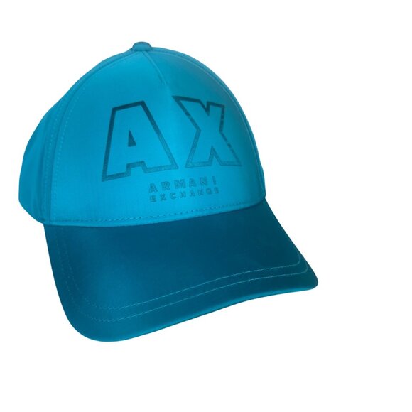 A|X Armani Exchange Men's Deep Lake Metallic Logo Snapback Baseball Cap Hat - Picture 10 of 13